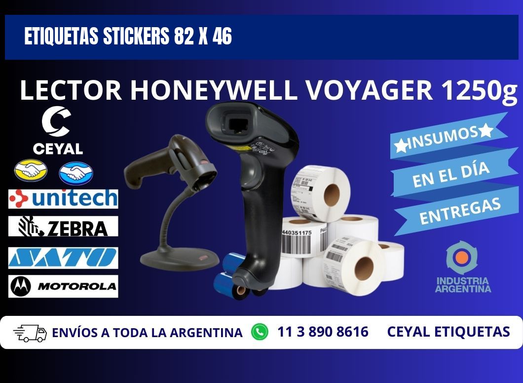 ETIQUETAS STICKERS 82 x 46