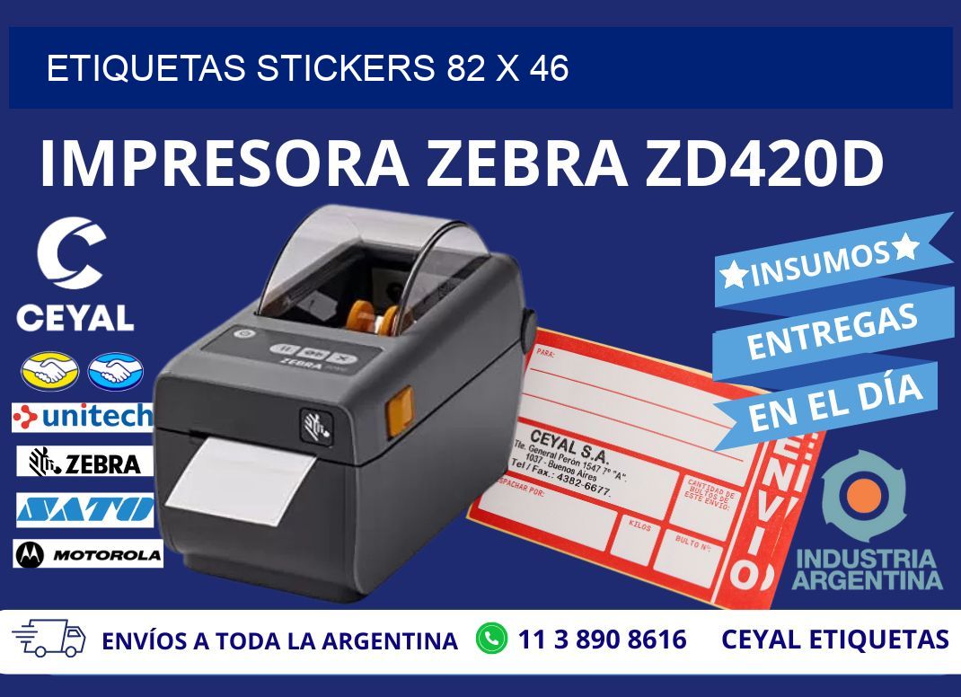 ETIQUETAS STICKERS 82 x 46