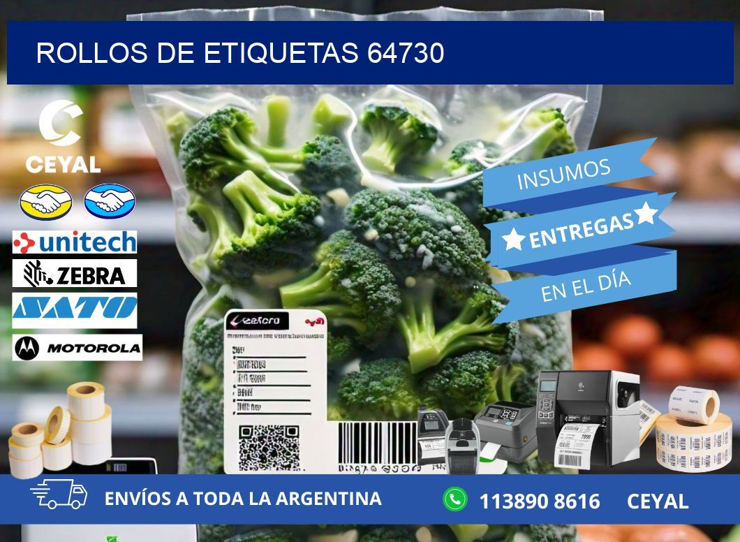 ROLLOS DE ETIQUETAS 64730