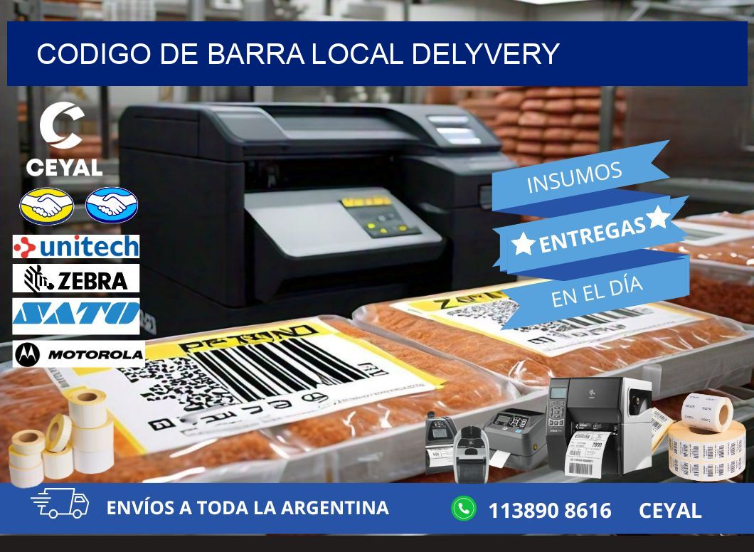 codigo de barra LOCAL DELYVERY