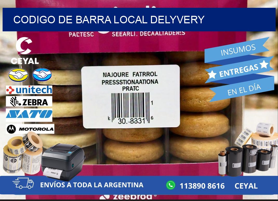 codigo de barra LOCAL DELYVERY