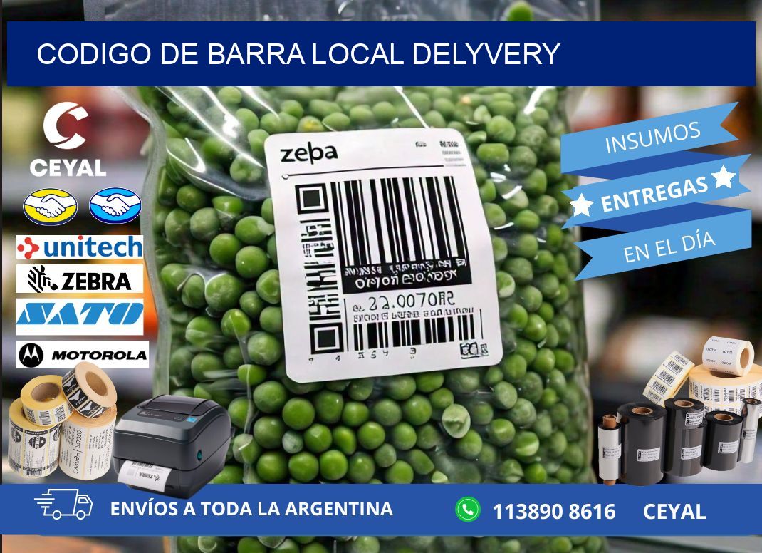 codigo de barra LOCAL DELYVERY