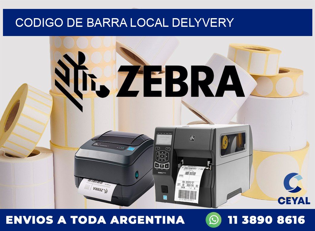 codigo de barra LOCAL DELYVERY