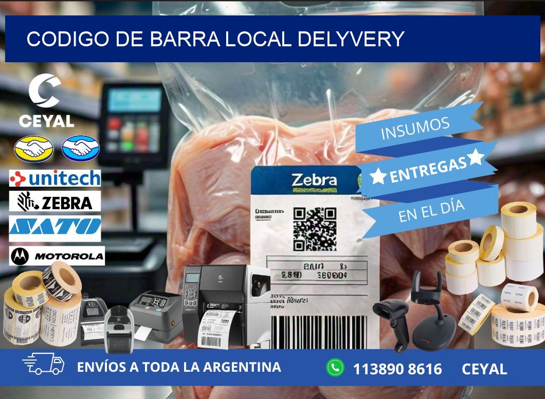 codigo de barra LOCAL DELYVERY