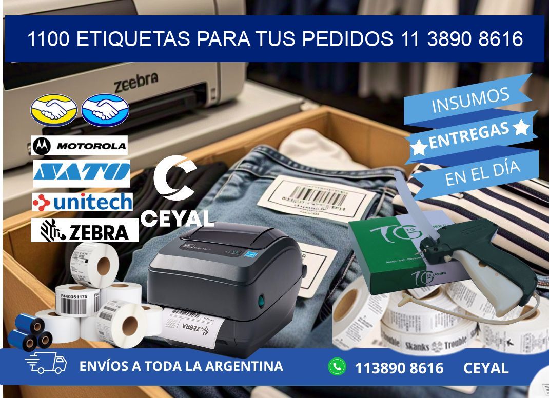 1100 ETIQUETAS PARA TUS PEDIDOS 11 3890 8616
