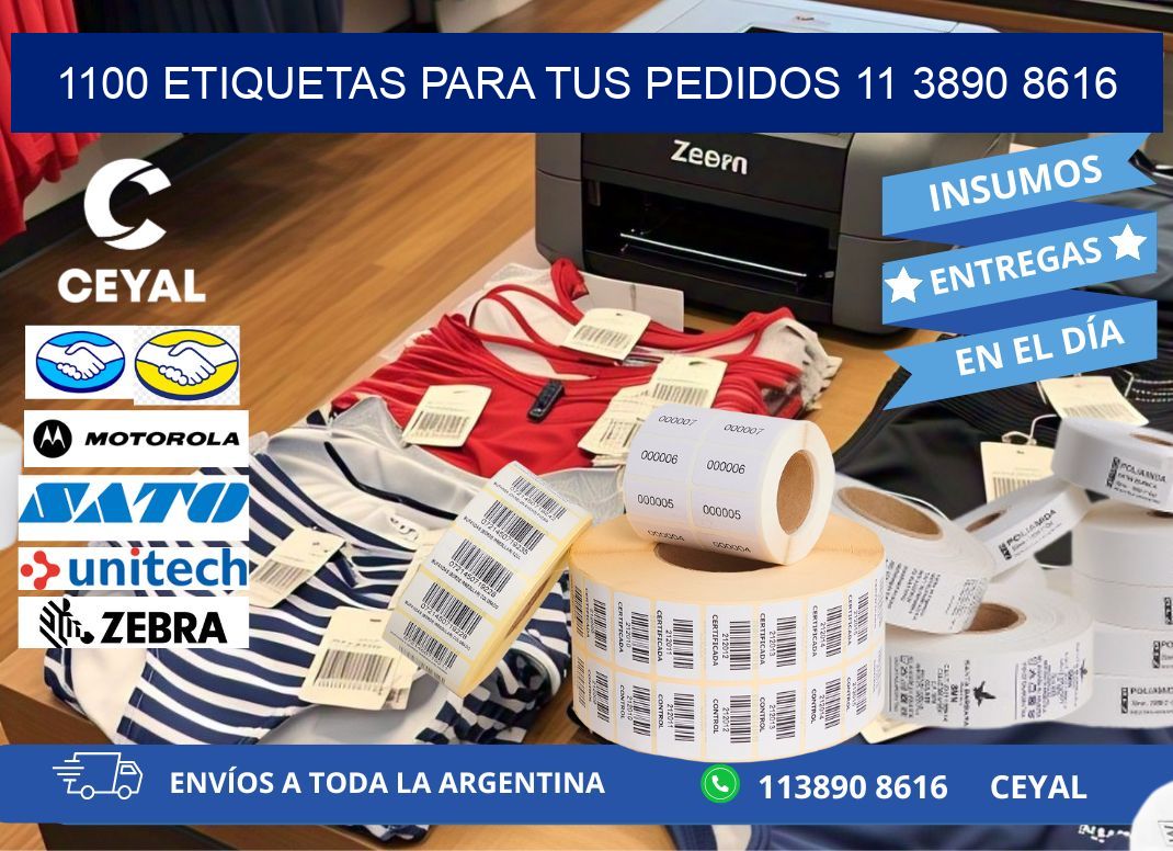 1100 ETIQUETAS PARA TUS PEDIDOS 11 3890 8616