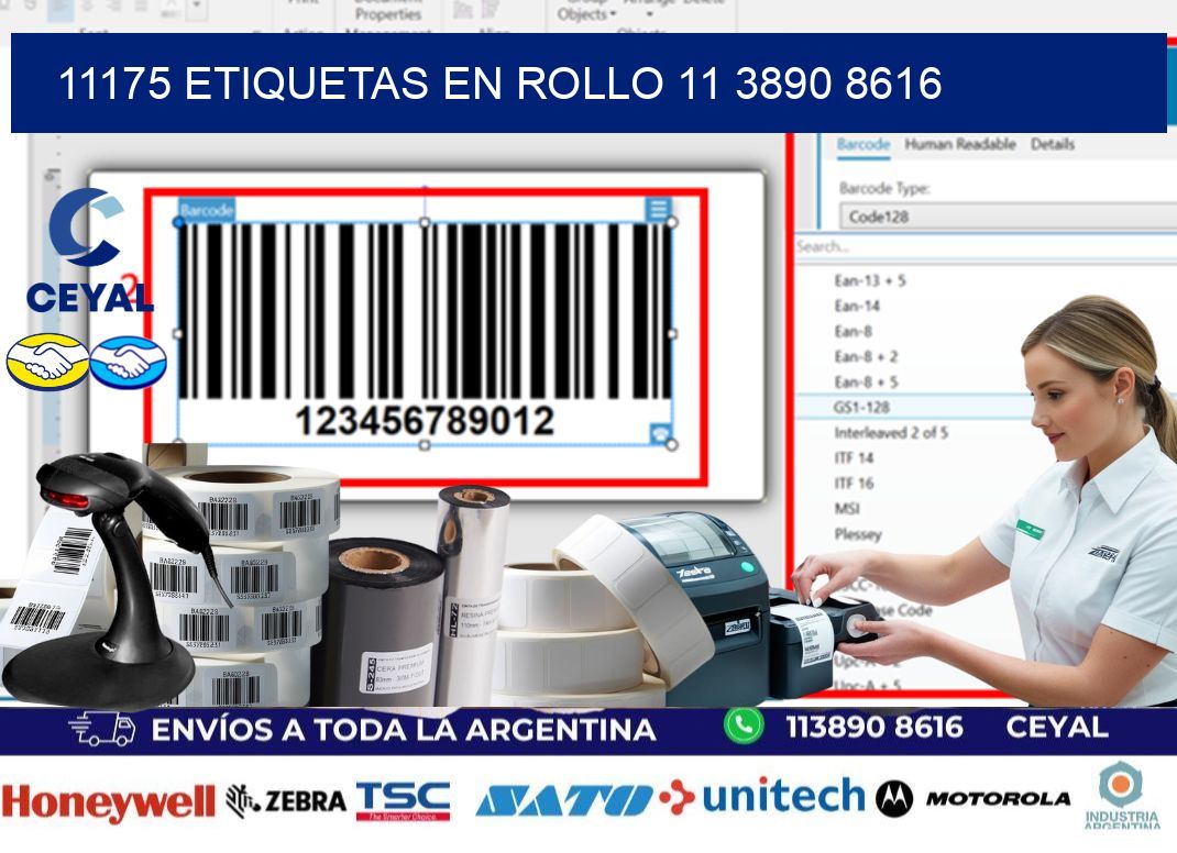 11175 ETIQUETAS EN ROLLO 11 3890 8616