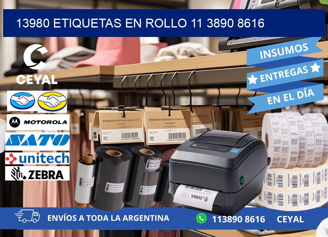 13980 ETIQUETAS EN ROLLO 11 3890 8616