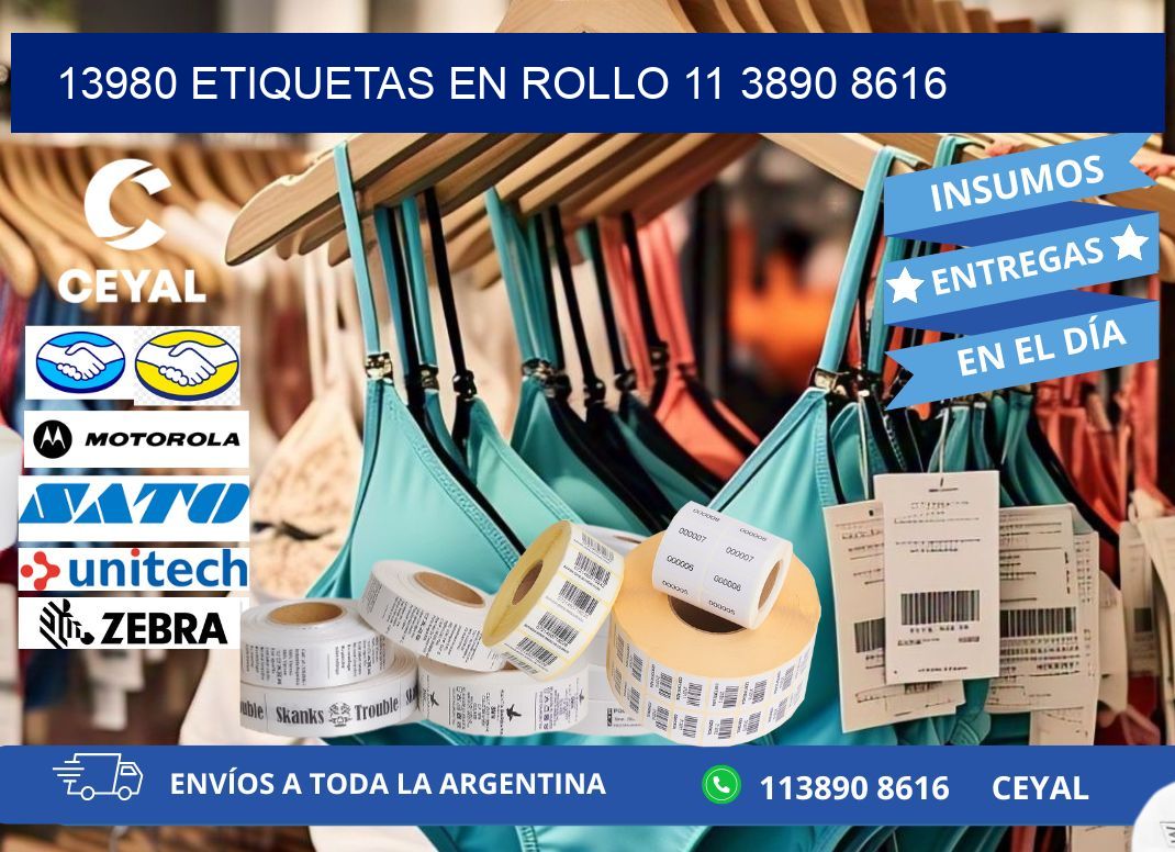 13980 ETIQUETAS EN ROLLO 11 3890 8616