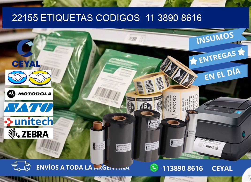 22155 ETIQUETAS CODIGOS  11 3890 8616