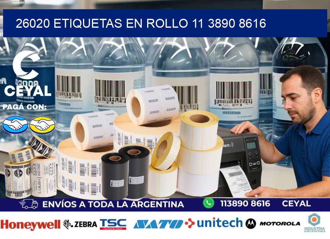 26020 ETIQUETAS EN ROLLO 11 3890 8616