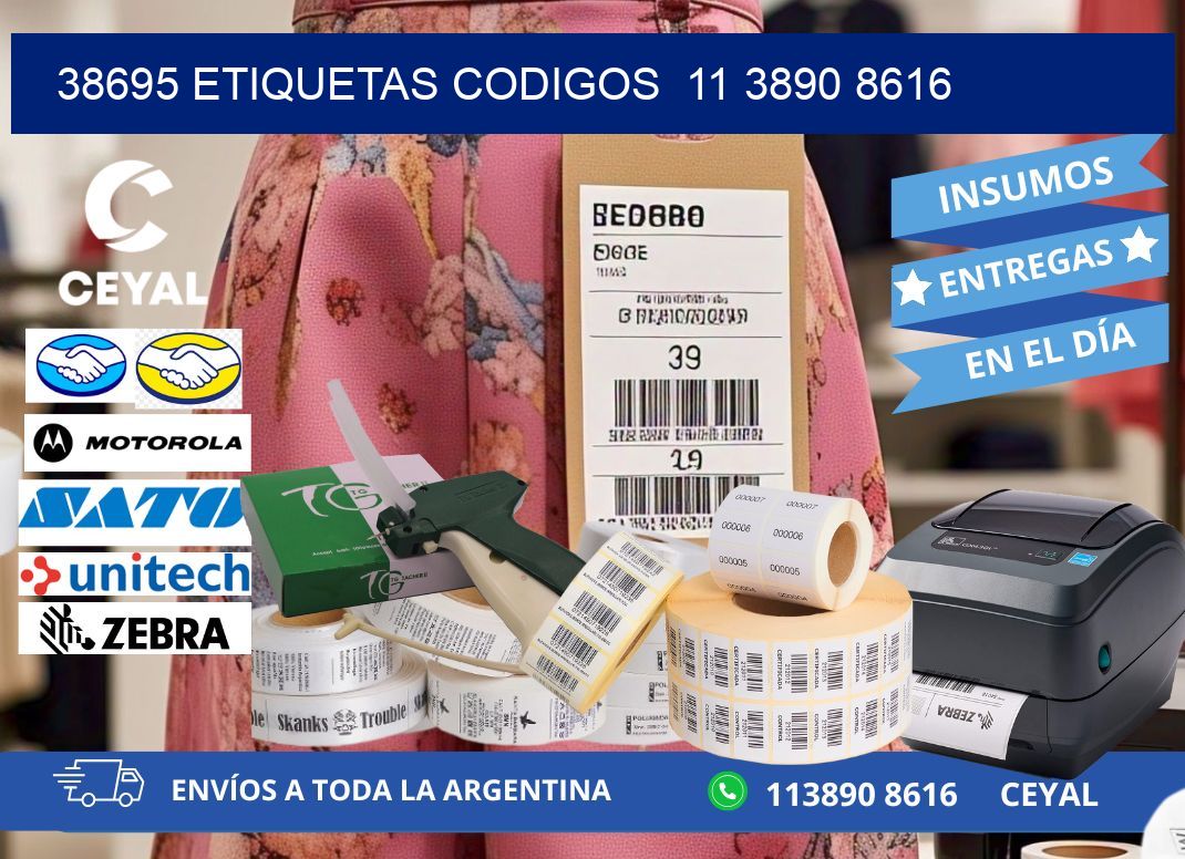 38695 ETIQUETAS CODIGOS  11 3890 8616