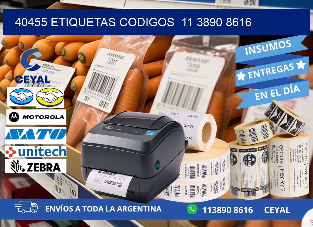40455 ETIQUETAS CODIGOS  11 3890 8616