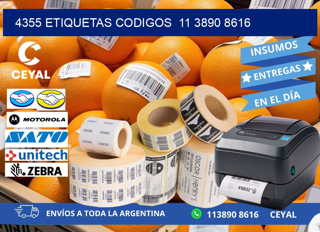 4355 ETIQUETAS CODIGOS  11 3890 8616