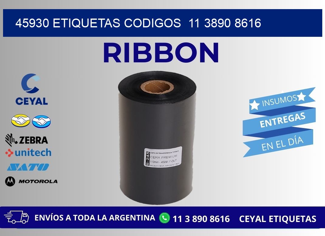 45930 ETIQUETAS CODIGOS  11 3890 8616