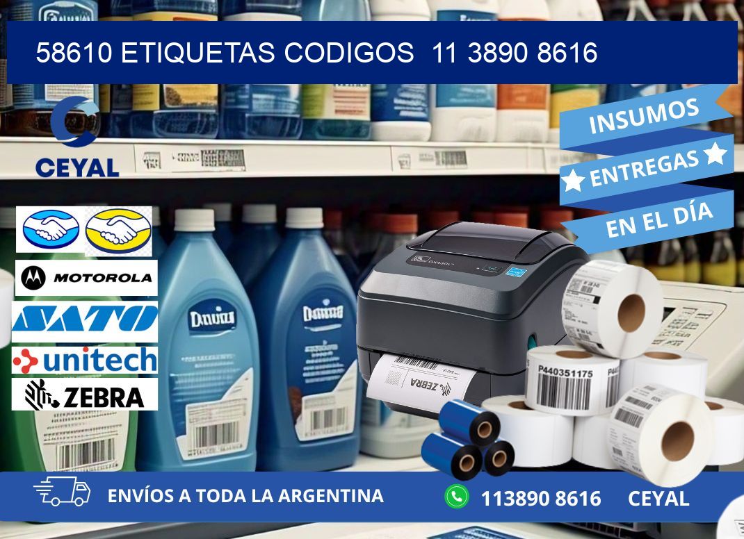 58610 ETIQUETAS CODIGOS  11 3890 8616