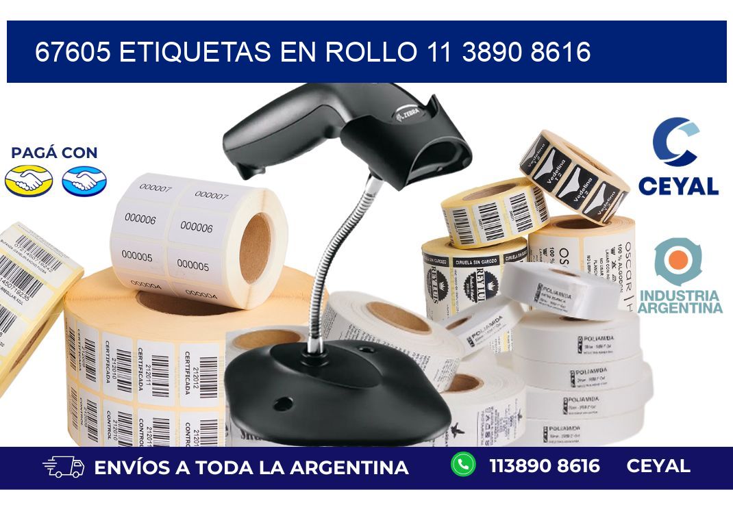 67605 ETIQUETAS EN ROLLO 11 3890 8616