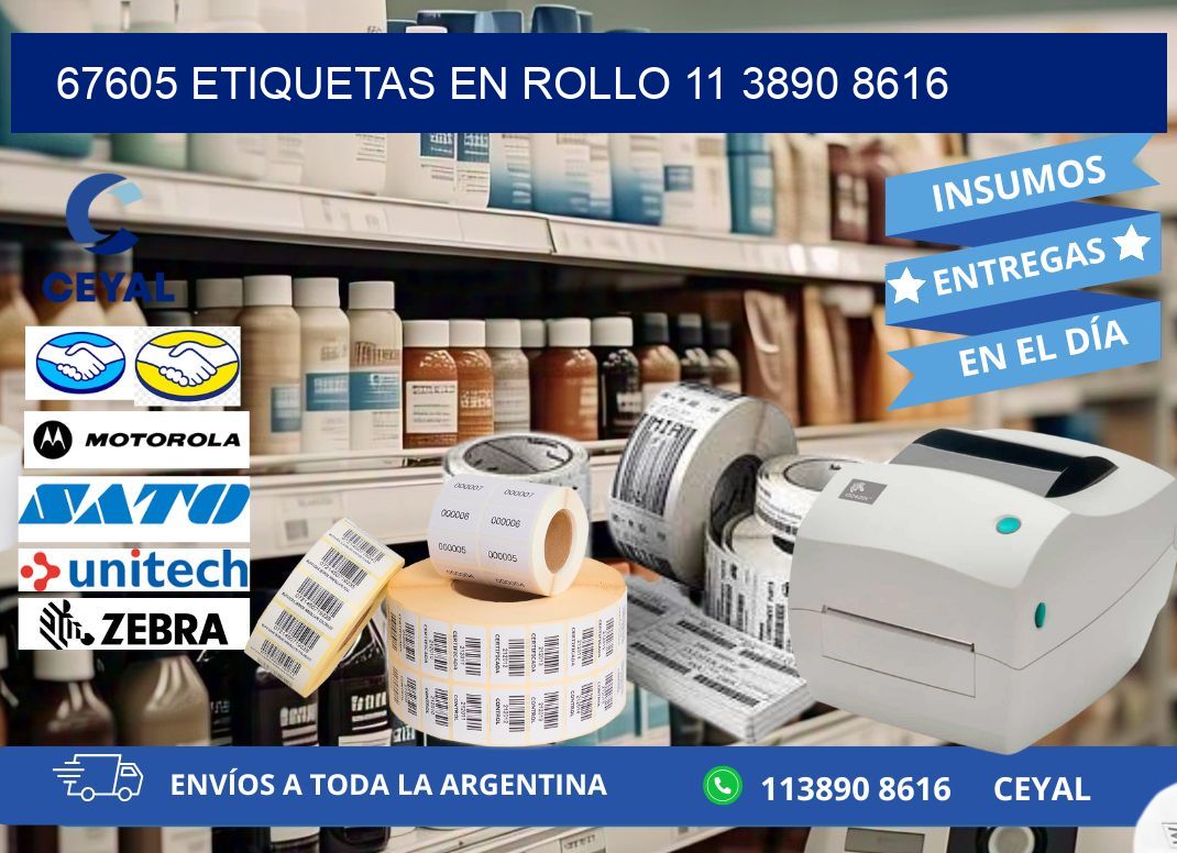 67605 ETIQUETAS EN ROLLO 11 3890 8616