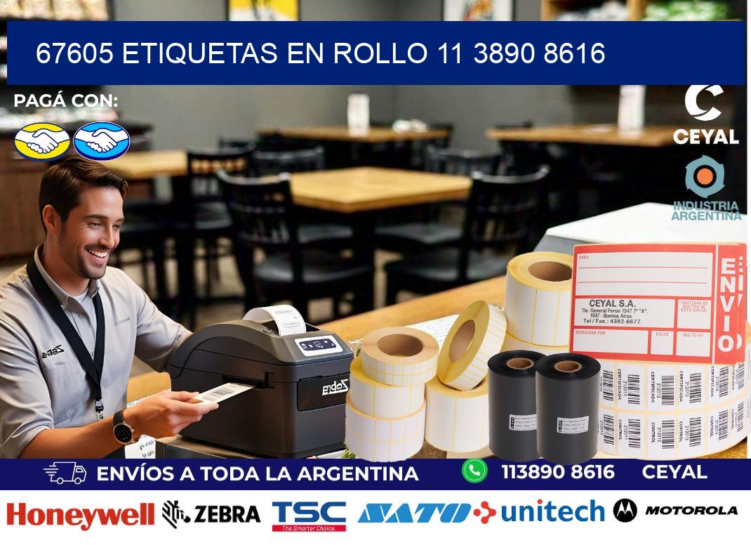 67605 ETIQUETAS EN ROLLO 11 3890 8616