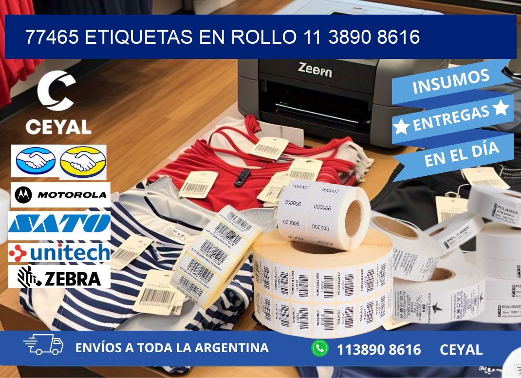 77465 ETIQUETAS EN ROLLO 11 3890 8616