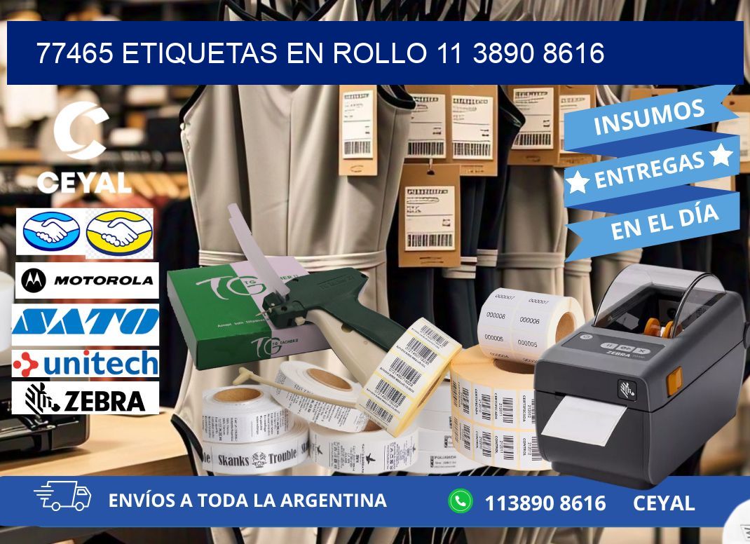 77465 ETIQUETAS EN ROLLO 11 3890 8616
