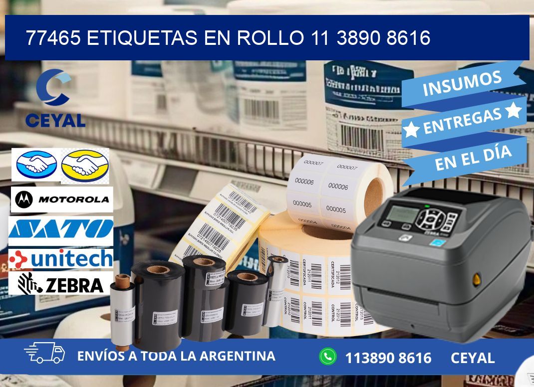 77465 ETIQUETAS EN ROLLO 11 3890 8616