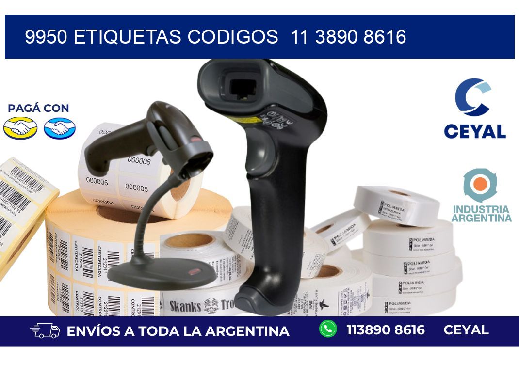 9950 ETIQUETAS CODIGOS  11 3890 8616