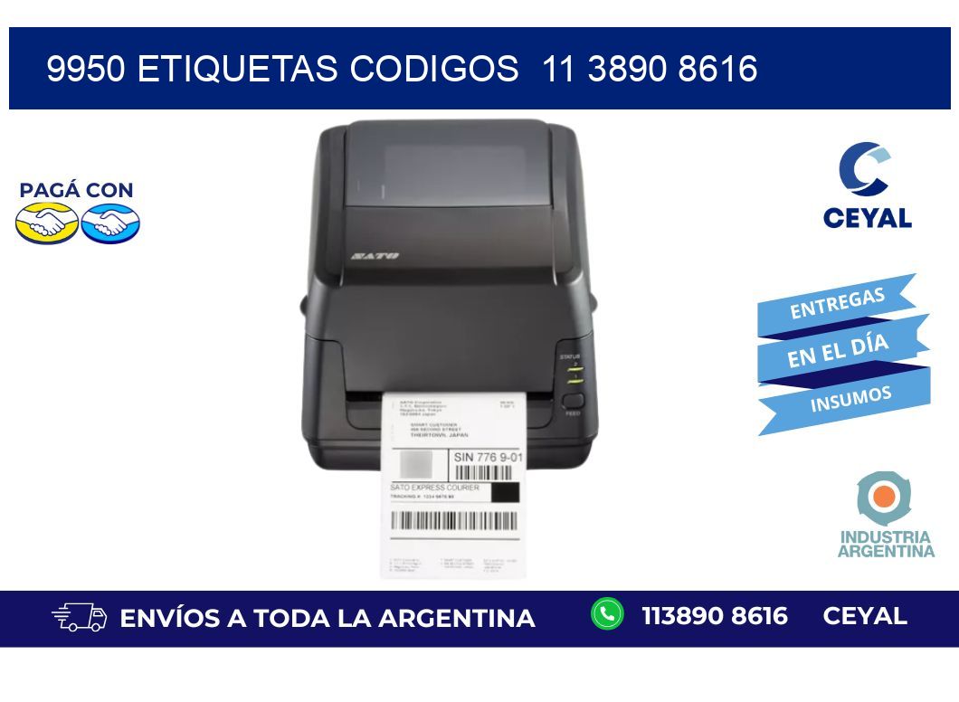 9950 ETIQUETAS CODIGOS  11 3890 8616