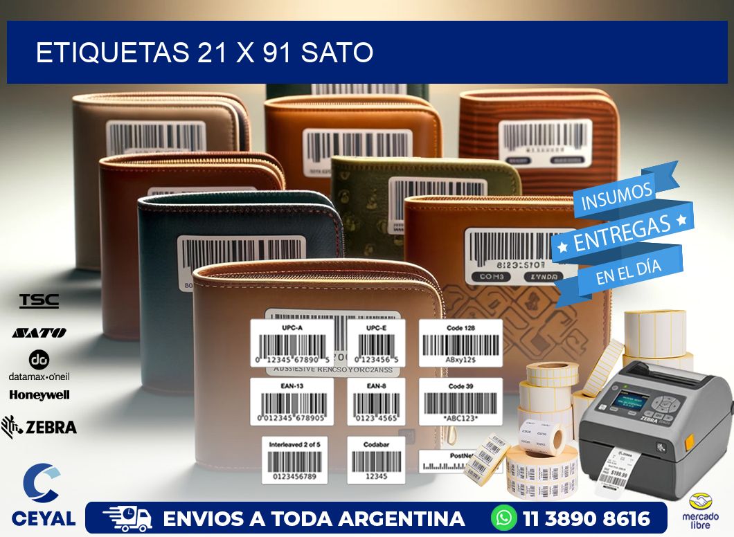 ETIQUETAS 21 x 91 SATO