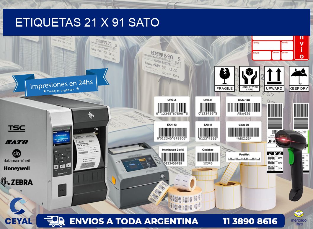 ETIQUETAS 21 x 91 SATO