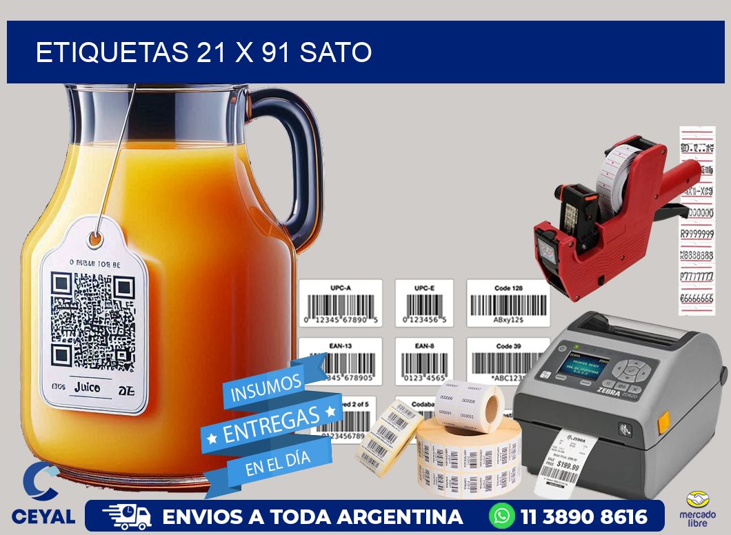 ETIQUETAS 21 x 91 SATO
