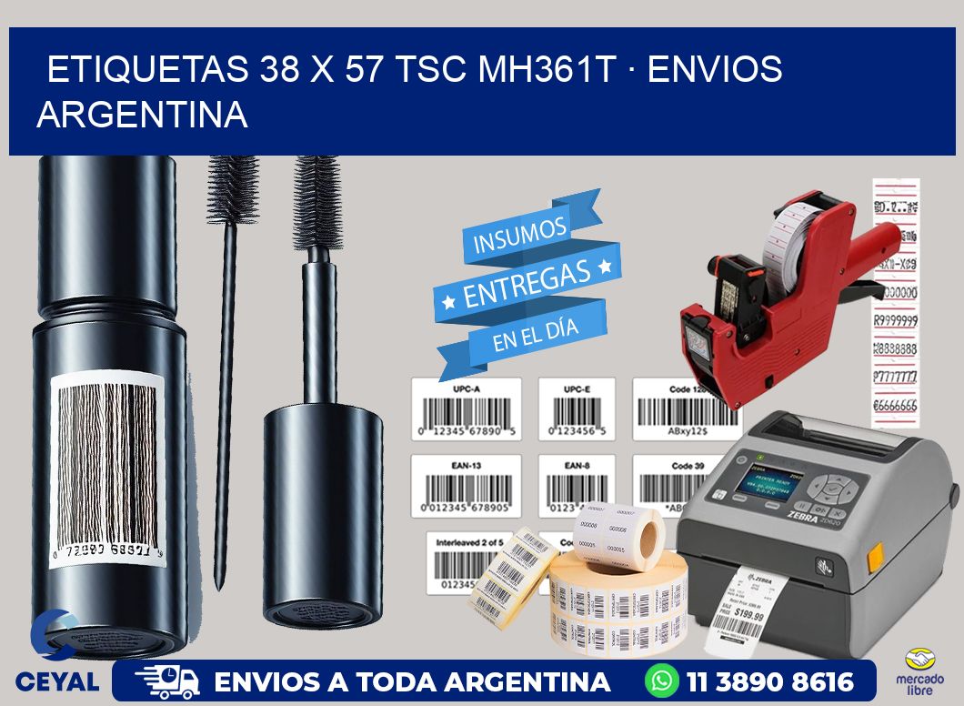 ETIQUETAS 38 x 57 TSC MH361T · ENVIOS ARGENTINA