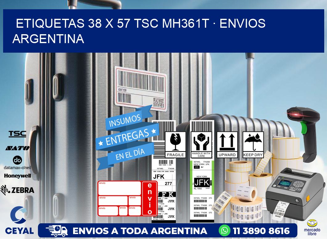 ETIQUETAS 38 x 57 TSC MH361T · ENVIOS ARGENTINA