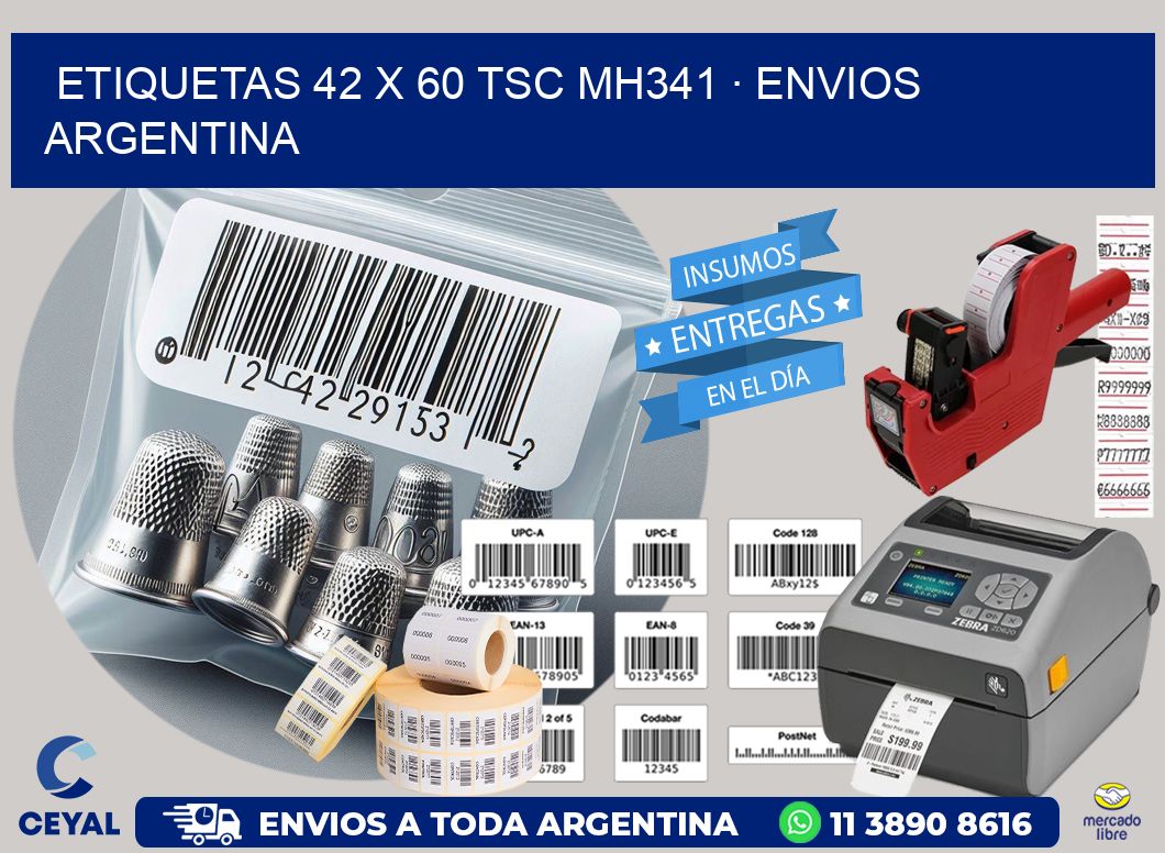 ETIQUETAS 42 x 60 TSC MH341 · ENVIOS ARGENTINA