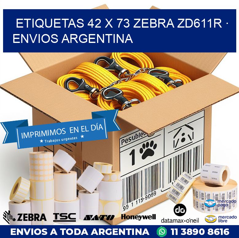ETIQUETAS 42 x 73 ZEBRA ZD611R · ENVIOS ARGENTINA