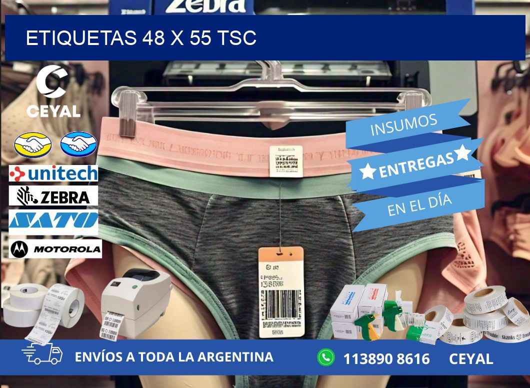 ETIQUETAS 48 x 55 TSC
