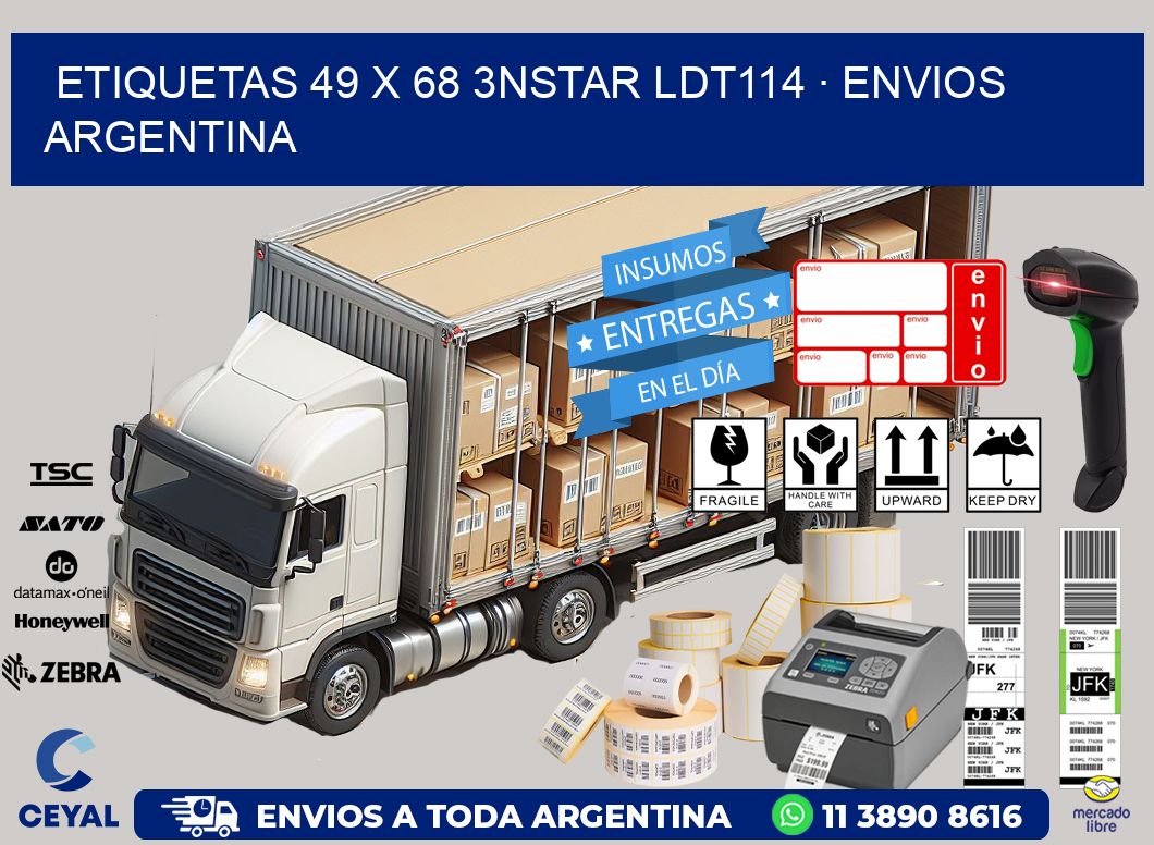 ETIQUETAS 49 x 68 3NSTAR LDT114 · ENVIOS ARGENTINA