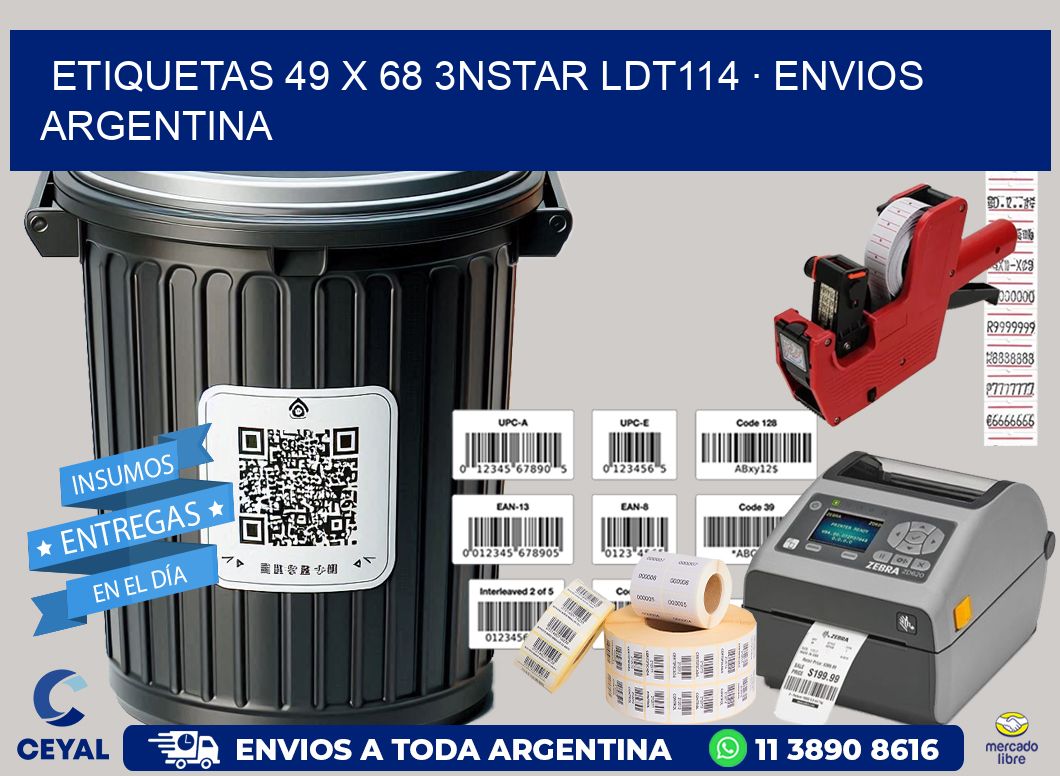 ETIQUETAS 49 x 68 3NSTAR LDT114 · ENVIOS ARGENTINA