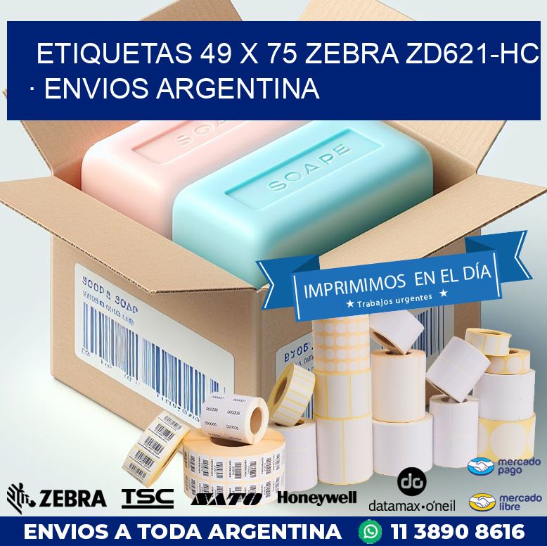 ETIQUETAS 49 x 75 ZEBRA ZD621-HC · ENVIOS ARGENTINA