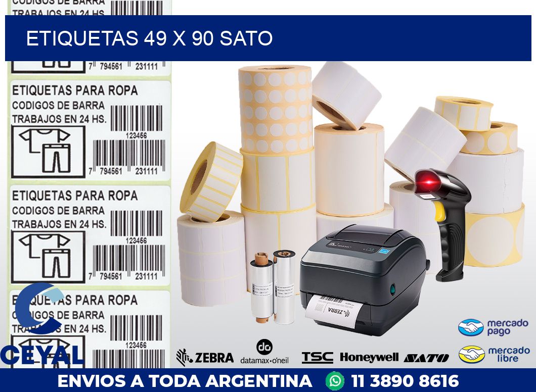 ETIQUETAS 49 x 90 SATO