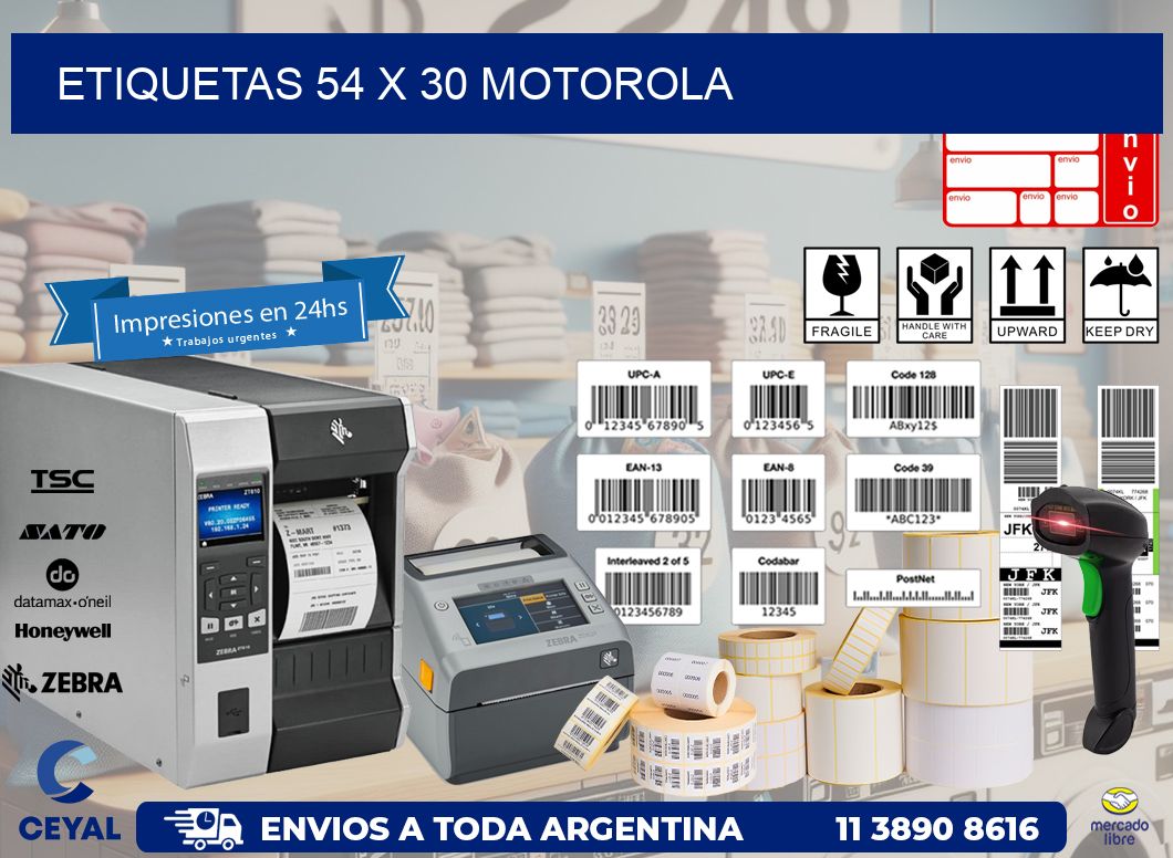 ETIQUETAS 54 x 30 MOTOROLA