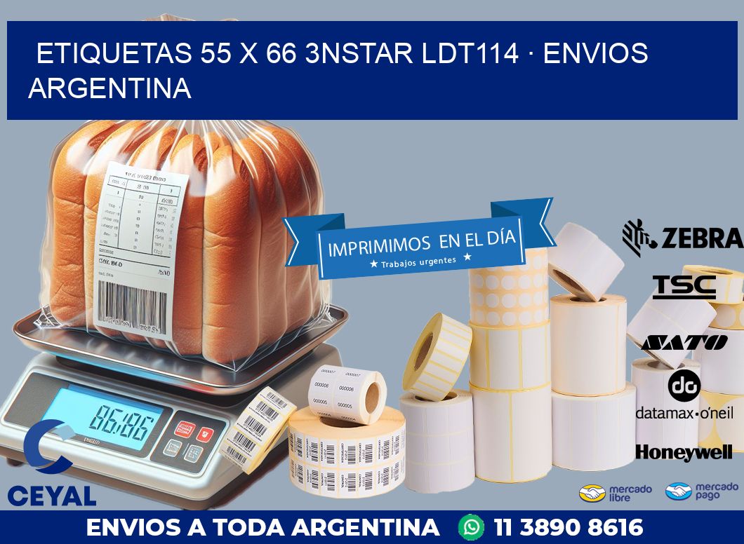 ETIQUETAS 55 x 66 3NSTAR LDT114 · ENVIOS ARGENTINA