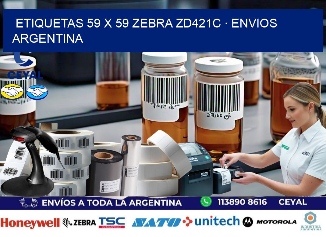 ETIQUETAS 59 x 59 ZEBRA ZD421C · ENVIOS ARGENTINA