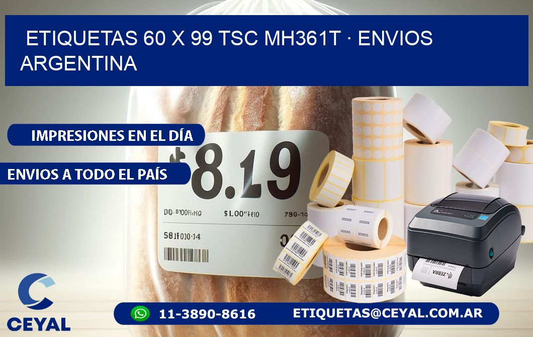 ETIQUETAS 60 x 99 TSC MH361T · ENVIOS ARGENTINA