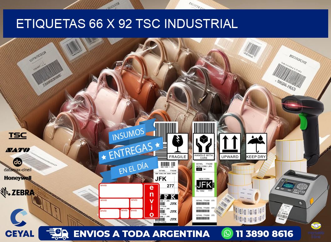 ETIQUETAS 66 x 92 TSC INDUSTRIAL