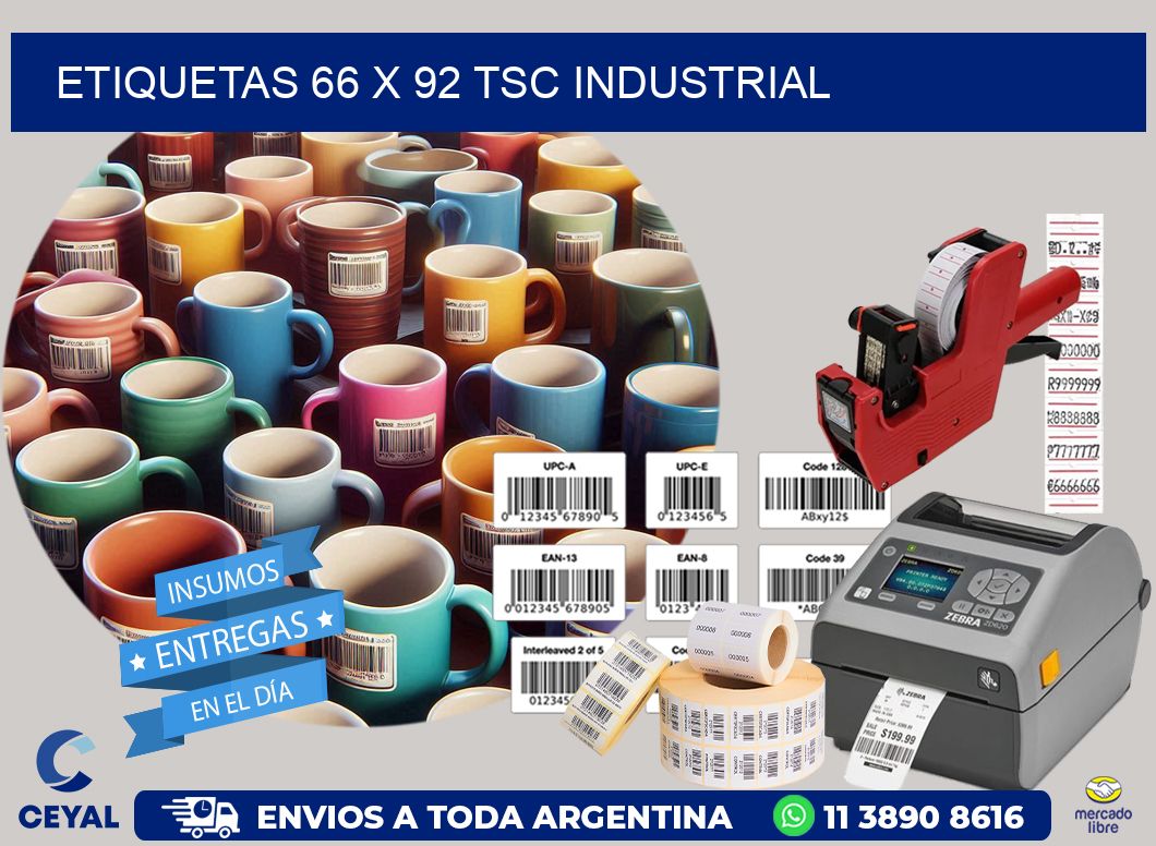 ETIQUETAS 66 x 92 TSC INDUSTRIAL