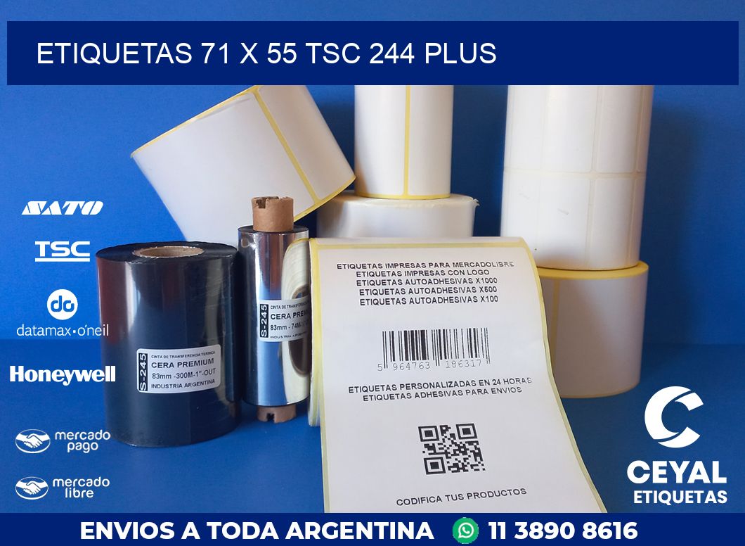 ETIQUETAS 71 x 55 TSC 244 PLUS