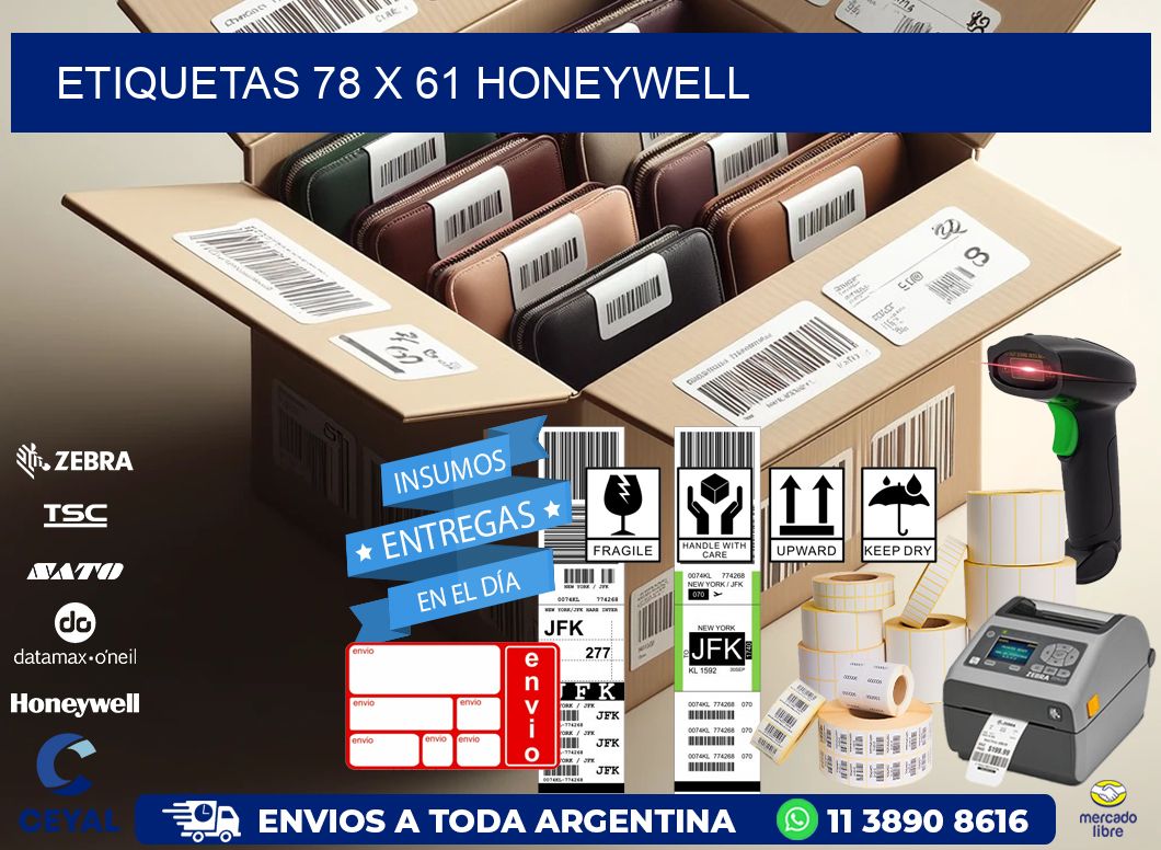ETIQUETAS 78 x 61 HONEYWELL