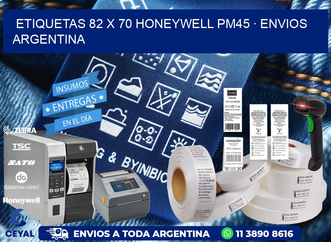 ETIQUETAS 82 x 70 HONEYWELL PM45 · ENVIOS ARGENTINA