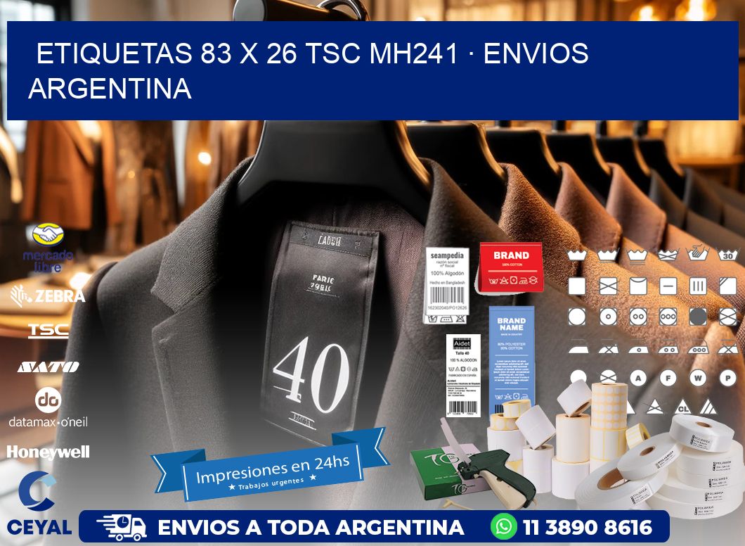 ETIQUETAS 83 x 26 TSC MH241 · ENVIOS ARGENTINA